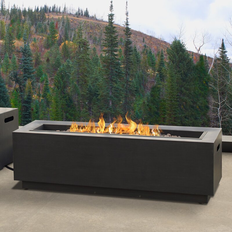 Real Flame Lanesboro Rectangle Steel Propane/Natural Gas Fire Pit